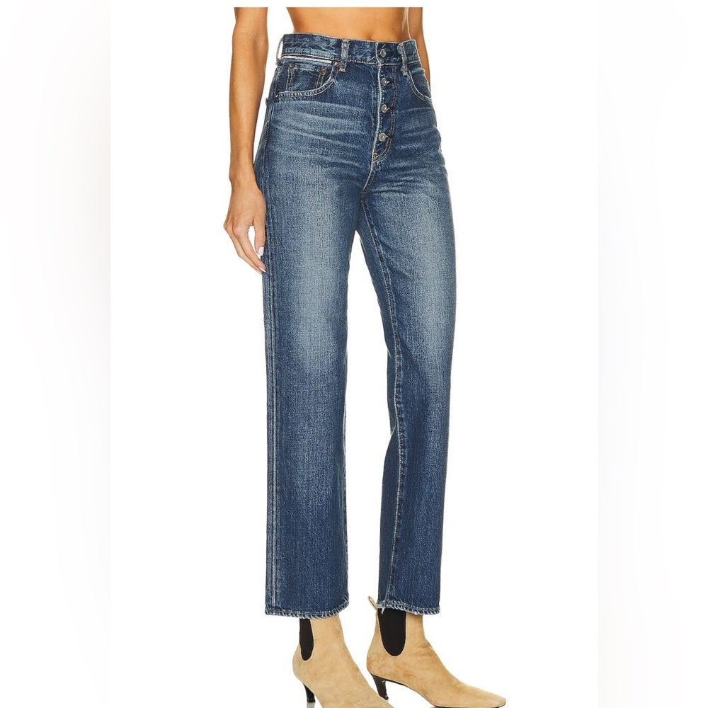 MOUSSY VINTAGE FARWELL STRAIGHT-LEG JEANS